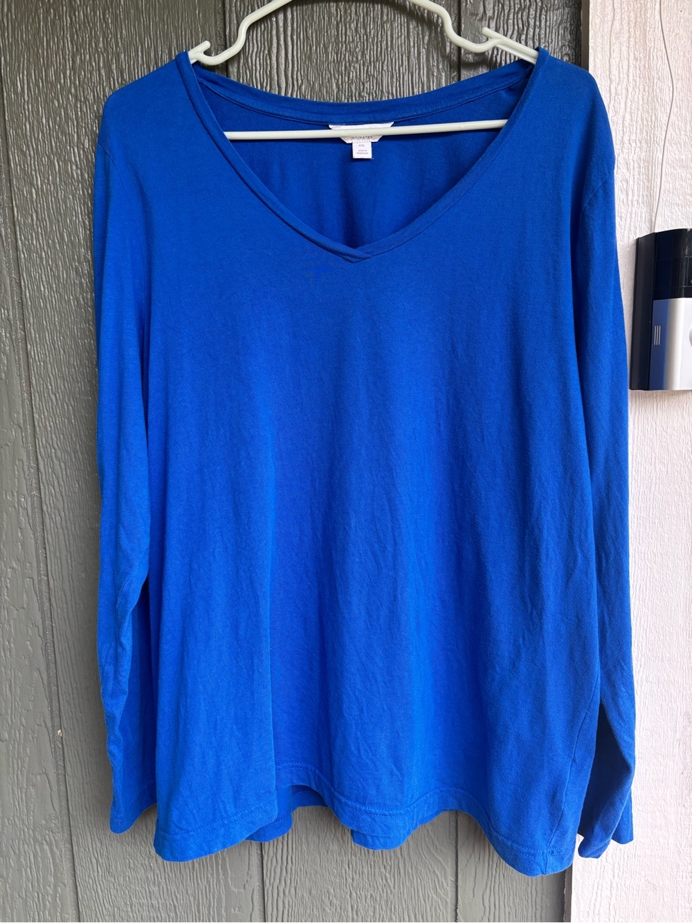 Charter Club Intimates 100% Cotton Long Sleeve V-Neck